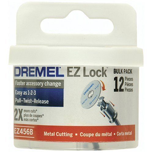 Dremel EZ456B 1 1/2-Inch EZ Lock Rotary Tool Cut-Off Wheels For Metal - 12 piece