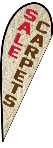 Carpet Sale Teardrop Stock Flags w/ Hardware