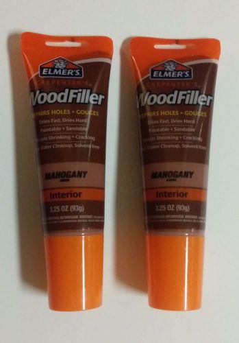 *2 PACK* Elmers Carpenters Wood Filler, 3.25-Ounce Tube, Mahogany **SHIPS FAST**