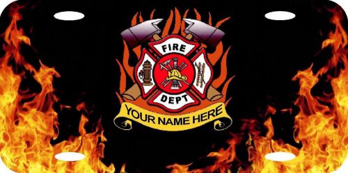 Personalized Custom Fire &amp; Rescue Firefighter Fireman Aluminum License Plate NEW
