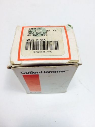 Cutler hammer c350kc22 new in box fuse clip kit 60a 250v for sale