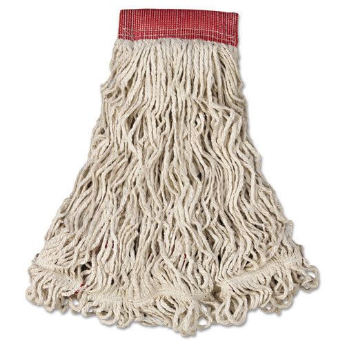 Swinger loop wet mop head, large, cotton/synthetic, white, 6/carton for sale