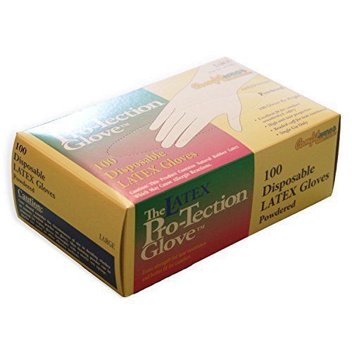 Disposable Latex Gloves Powdered, Size X-Large (100 Count)