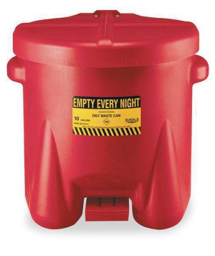 Oily waste can, 10 gal., poly, red, 935-fl, free shipping,  !6a! for sale
