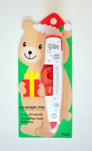 PLUS Whiper Mr Mini Roller Correction Tape-X&#039;mas Bear(Limited Edition) Free Ship