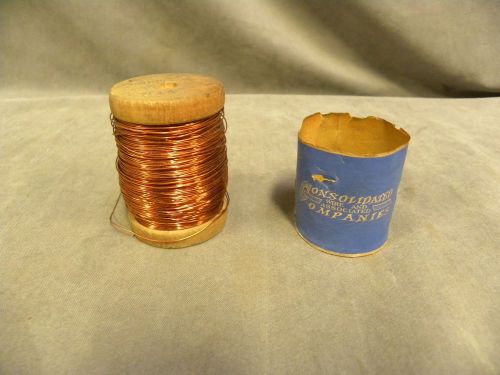 Vintage Antique Consolidated Copper Magnet Motor Antenna Winding Wire .0205 (D6)