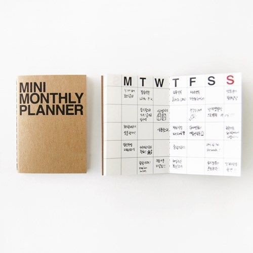 Monthly Planner Notebook [ Mini ] / Monthly Diary / Kraft Monthly Planner