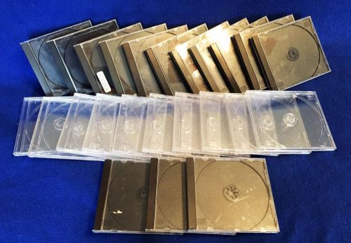 Lot of 24 Previously Used Single Disc 10.4 mm Standard JEWEL CASES