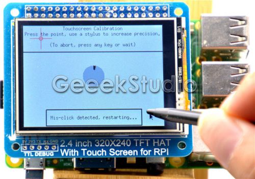 2.4 inch 320x480 tft hat with touch screen for raspberry pi 3 / pi 2 model b /b+ for sale