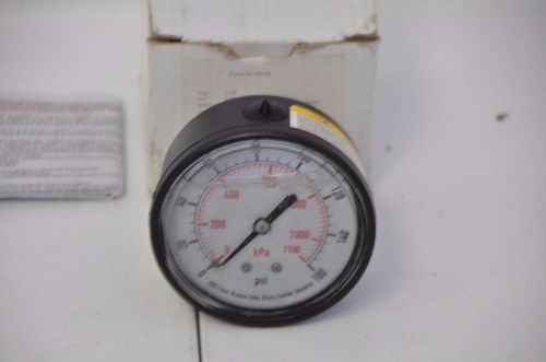 Pressure Gauge, Liquid Filled Gauge Type, 0 to 160 psi, 0 to 1100 kPa 4FLK5
