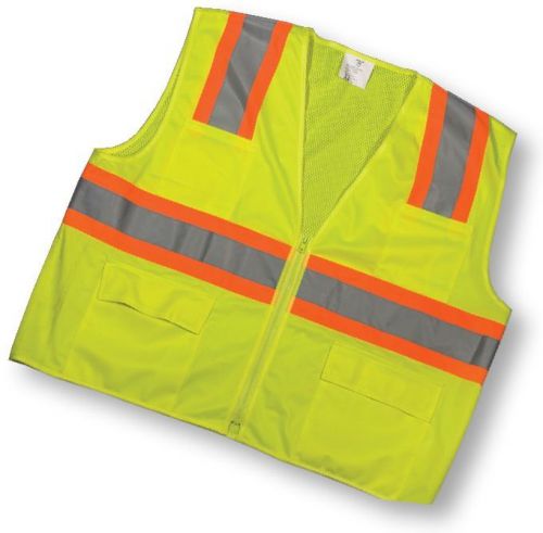 Ansi class 2 surveyor vest, mesh, lime-new for sale