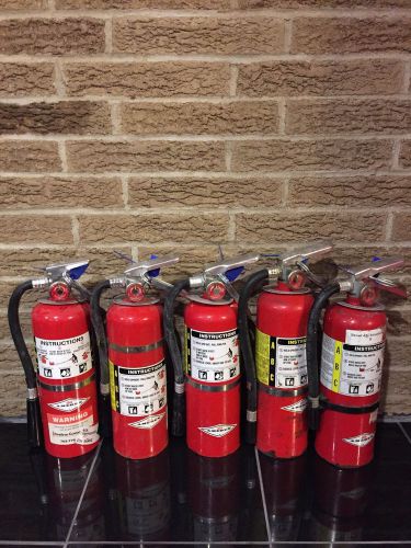 FIRE EXTINGUISHER 5LBS 5# ABC  NEW CERT TAG LOT OF 5 (SCRATCH/DIRTY)