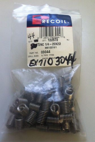 Recoil - 1/4-20 UNC, 1/2 Inch OAL, Free Running Helical Insert QTY.44 EX7103044