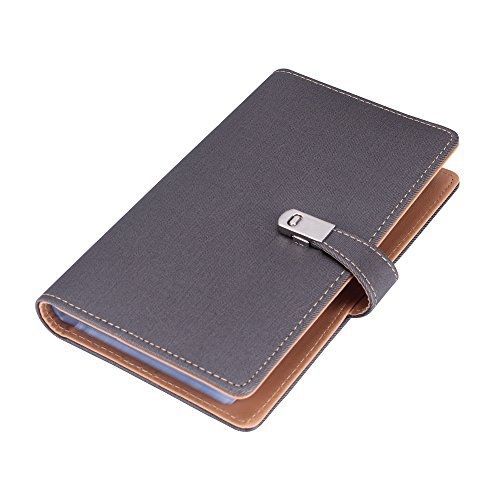 BLUBOON Name Card Book Holder Business Card Organizer for 240 Cards ( grey)