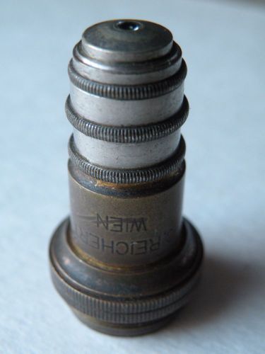 ANTIQUE Vintage brass objective 7a microscope REICHERT WIEN