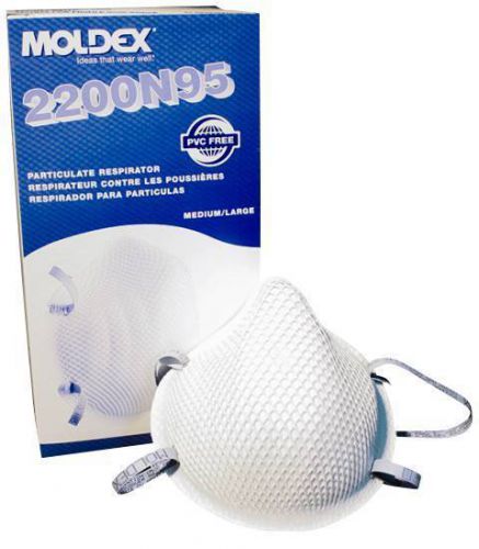 MOLDEX 2200N95, Disposable Respirator,N95,M/L,PK 240 - MS92520