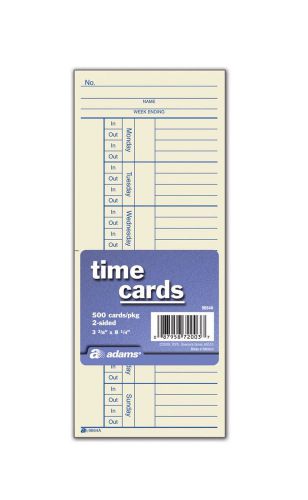 Adams 2-sided Time Cards - 500 Count