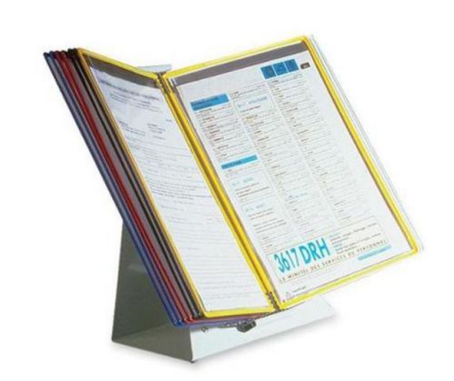 Tarifold desktop organizer catalog document display stand rack work 10 panels for sale