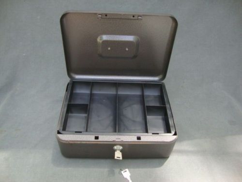 Vintage bostitch deluxe steel lock box made n england cash box w tray insert key for sale