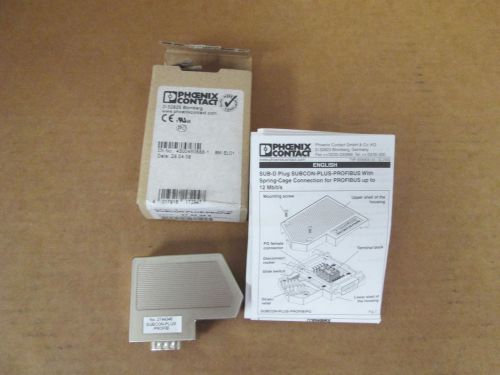 **new** phoenix contact 2744348 d-sub bus connector subcon-plus-profib, 9 pos for sale