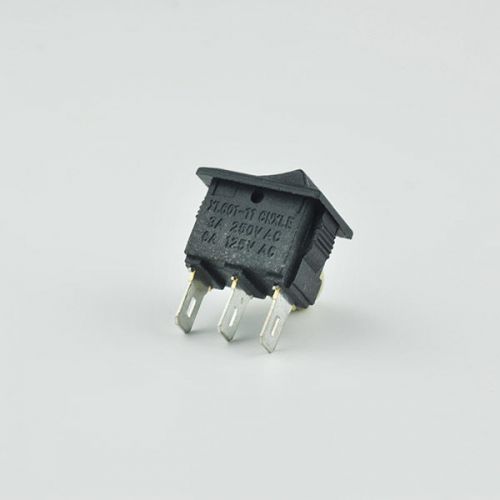 10pcs black 3 pin spst on-off rocker switch 8.5*13.5mm mini rocker 3a 250v new for sale