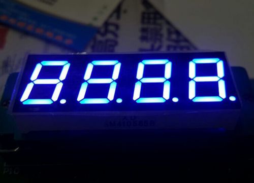 10pcs 0.8 inch 4 digit led display 7 seg segment common anode ? blue sr630801b for sale
