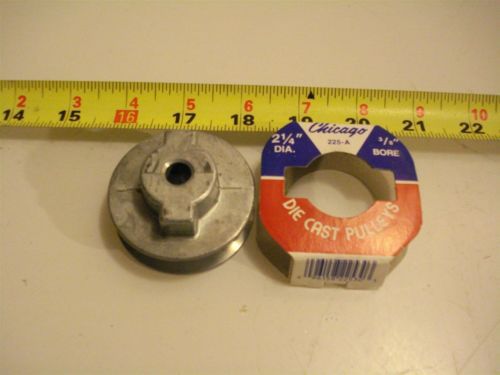 (1410.) diecast pulley 2-1/4&#034; dia. 3/8&#034; bore vee belt a for sale