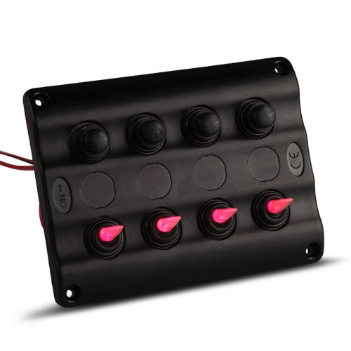 Portable Safety Boat 4 Gang Led Waterproof Toggle Switch Panel With Breaker