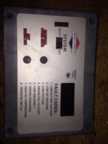 Briggs &amp; Stratton Generator Control Panel