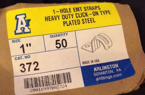 Lot of 50 ai 1 hole emt straps ob type plated steel 1/2&#034; (lot 555) for sale