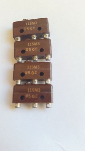 4 pcs of  Honeywell 11SM3 SNAP ACTING/LIMIT SWITCH