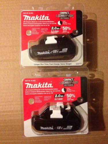 2pc Makita BL1820 Genuine 18V Lithium-Ion 2.0Ah Battery Pack NEW
