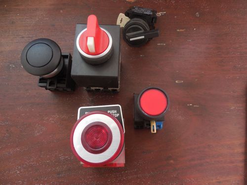 Misc. Lot of 2 Selectors &amp; 3 Push Button Switches  NEW