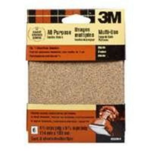 3m Clip-On Sandpaper Sheets 150 Grit Fine 4-1/2 &#034; X 5-1/2 &#034; Oxide Wood