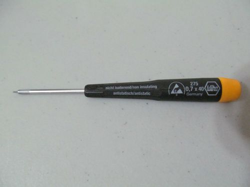 Wiha precision esd safe dissipate handle (.028) .7mm x 40mm hex driver 275 for sale