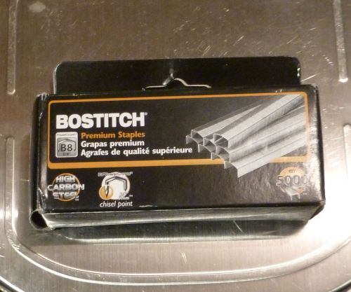 Bostitch B8 Premium staples chisel point High Carbon Steel 5000 3/8