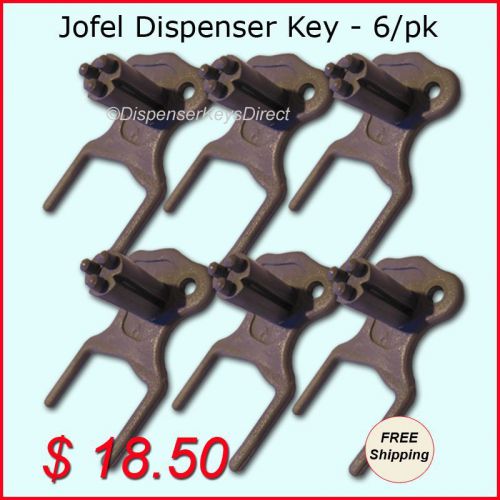 Jofel &#034;kunilock&#034; dispenser key for paper towel &amp;toilet tissue dispensers (6/pk.) for sale