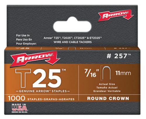 Arrow 1000pk T25 7/16&#034; Staple #257