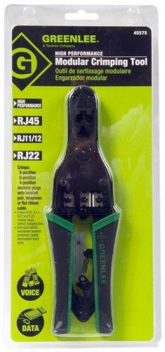 Greenlee Telephone Ratchet Crimper #45575 New In Package