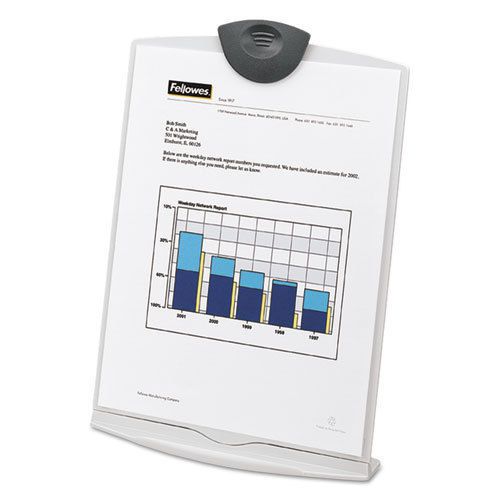 Copy Stand, Plastic, 75 Sheet Capacity, Platinum/Charcoal