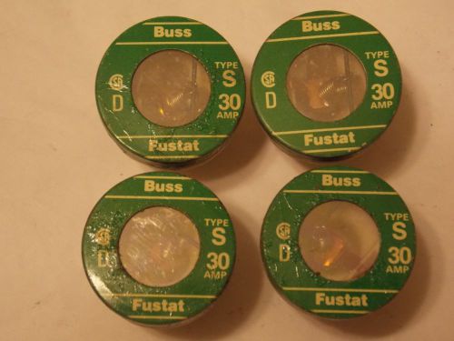 Buss Bussmann Fustat Fuses Type S 30 Amp. Time Delay Box of 4