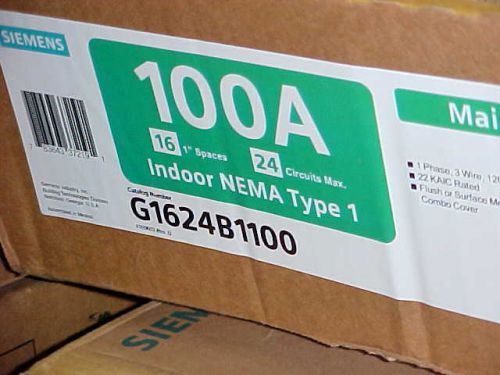 New siemens 100a main breaker load center g1624b1100 ... bp-106 for sale
