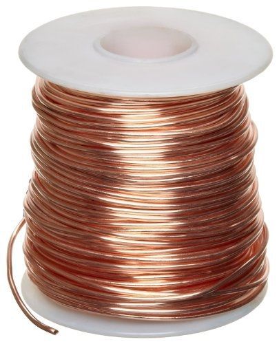 Bare copper wire, bright, 14 awg, 0.064&#034; diameter, 80&#039; length (pack of 1) for sale