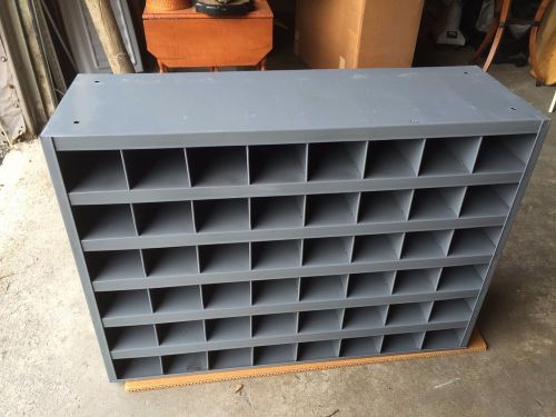 48 opening Small Parts Bin Gray Metal Storage Organizer Cabinet USA made in 1996