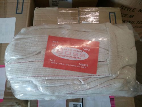 Boss Bedford Cord 2-Ply Poly/Cotton with Knit Wrist Safety Gloves 30 Pack