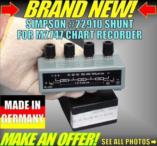 Nib new simpson 22910 shunt voltage divider m2747 chart recorder goerz electro for sale