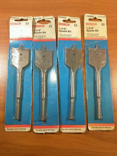 LOT of 4 BOSCH 1-3/8&#034; Spade Bits (New Old Stock)