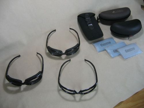WILEY X JP-2 JP Sealed Sunglasses Frame Black Gloss 3-Qty &amp; Nice Cases
