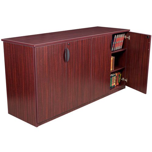 Contemporary office credenza cabinet storage furniture mahogany cherry 72&#034; new for sale