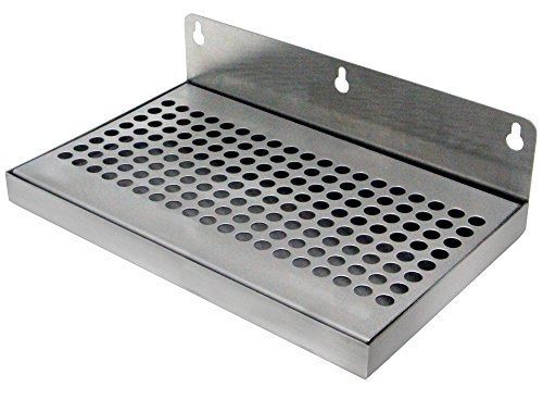 Kegco beer drip tray 10&#034; stainless steel wall mount no drain for sale